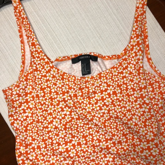 Forever 21 orange crop top Medium - Picture 2 of 2
